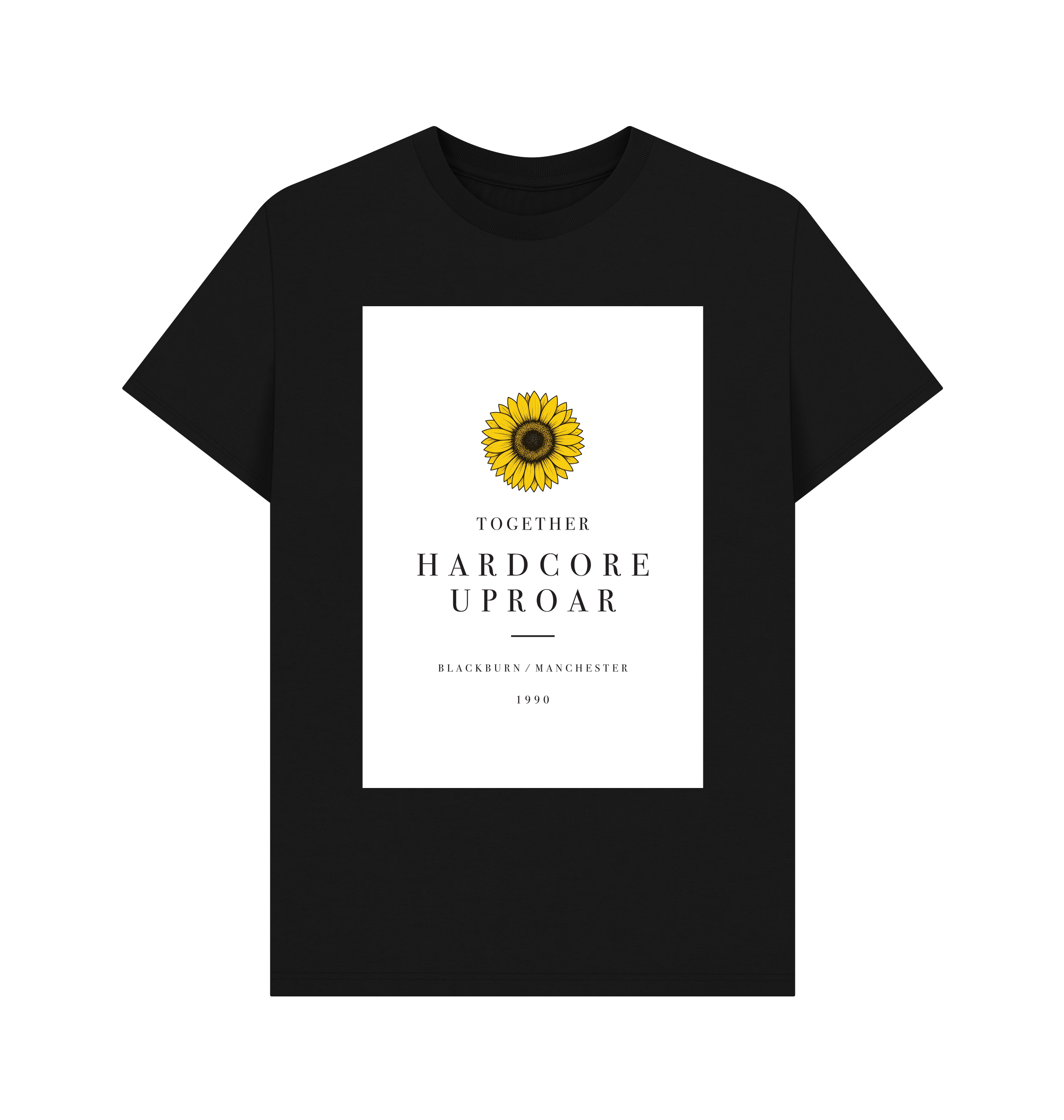Black Printed T-shirt Front