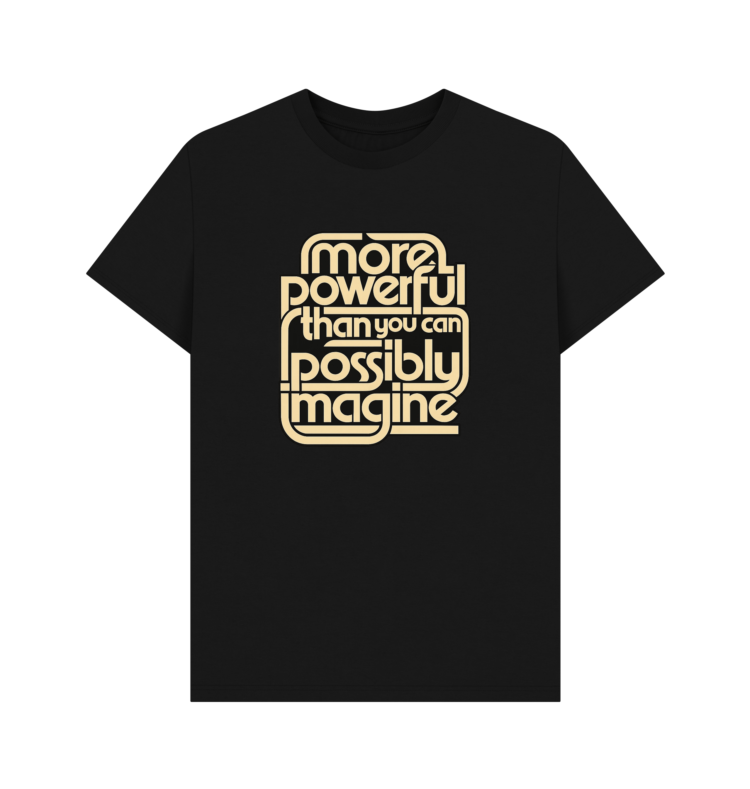 Black Printed T-shirt Front