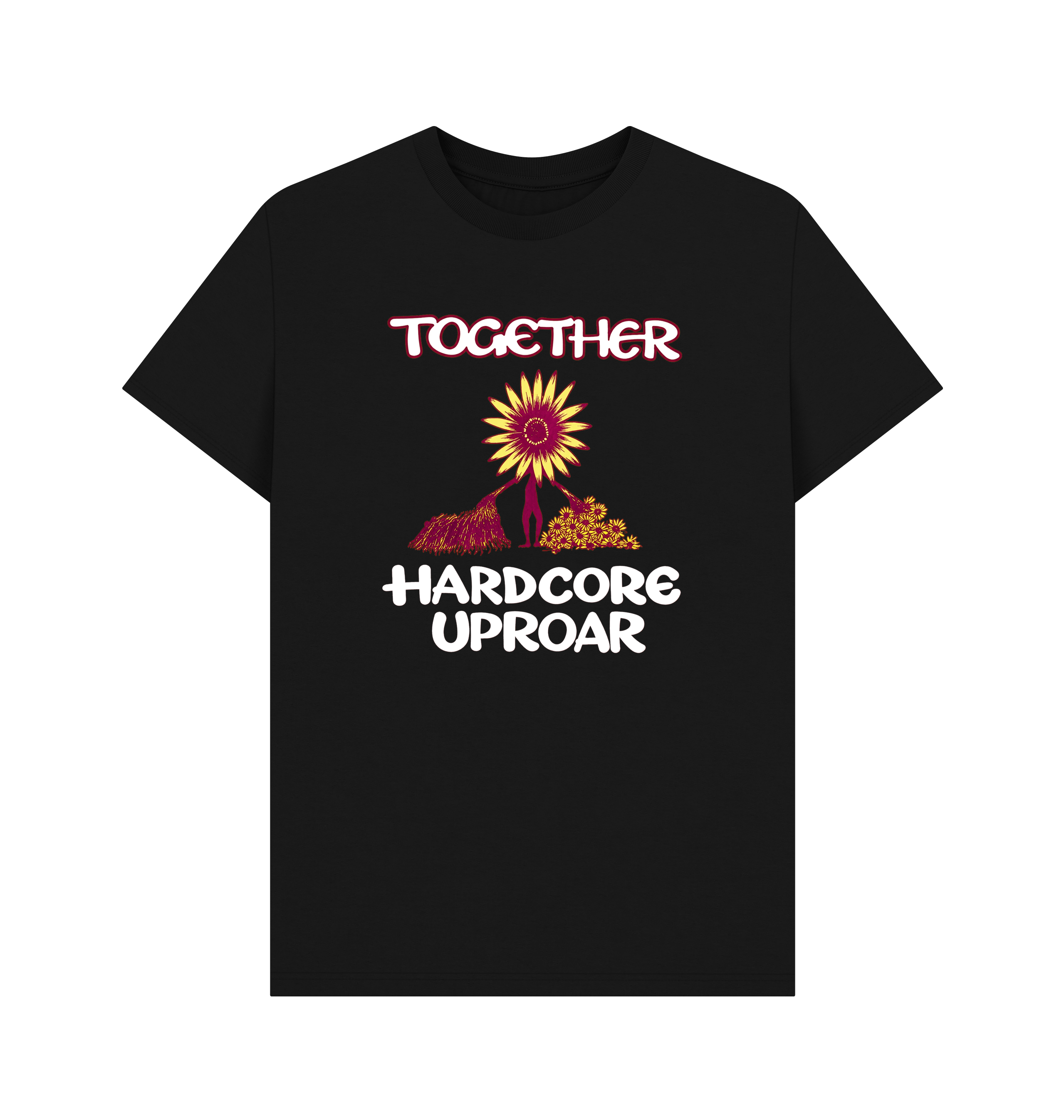 Black Printed T-shirt Front