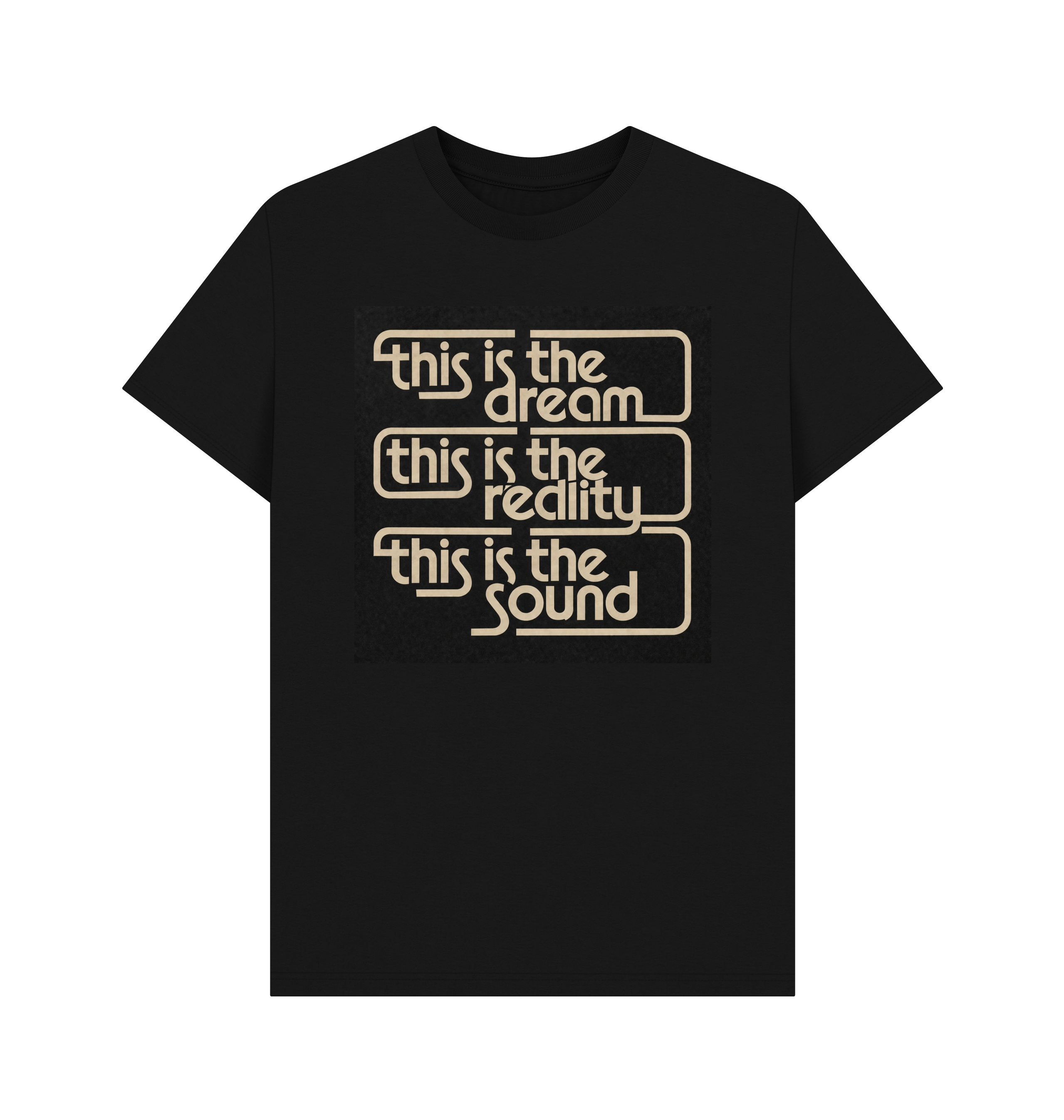 Black Printed T-shirt Front