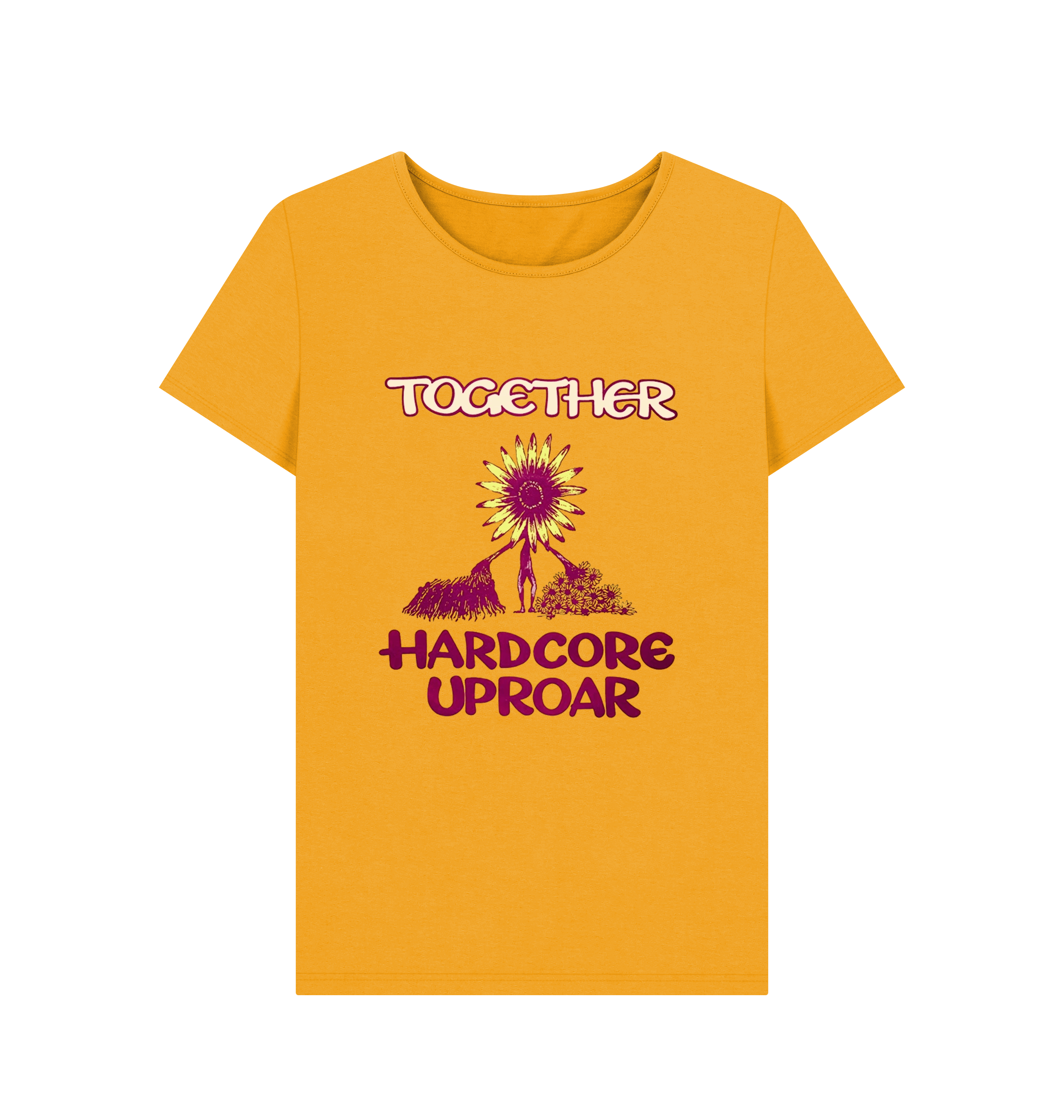 Mustard Printed T-shirt Front