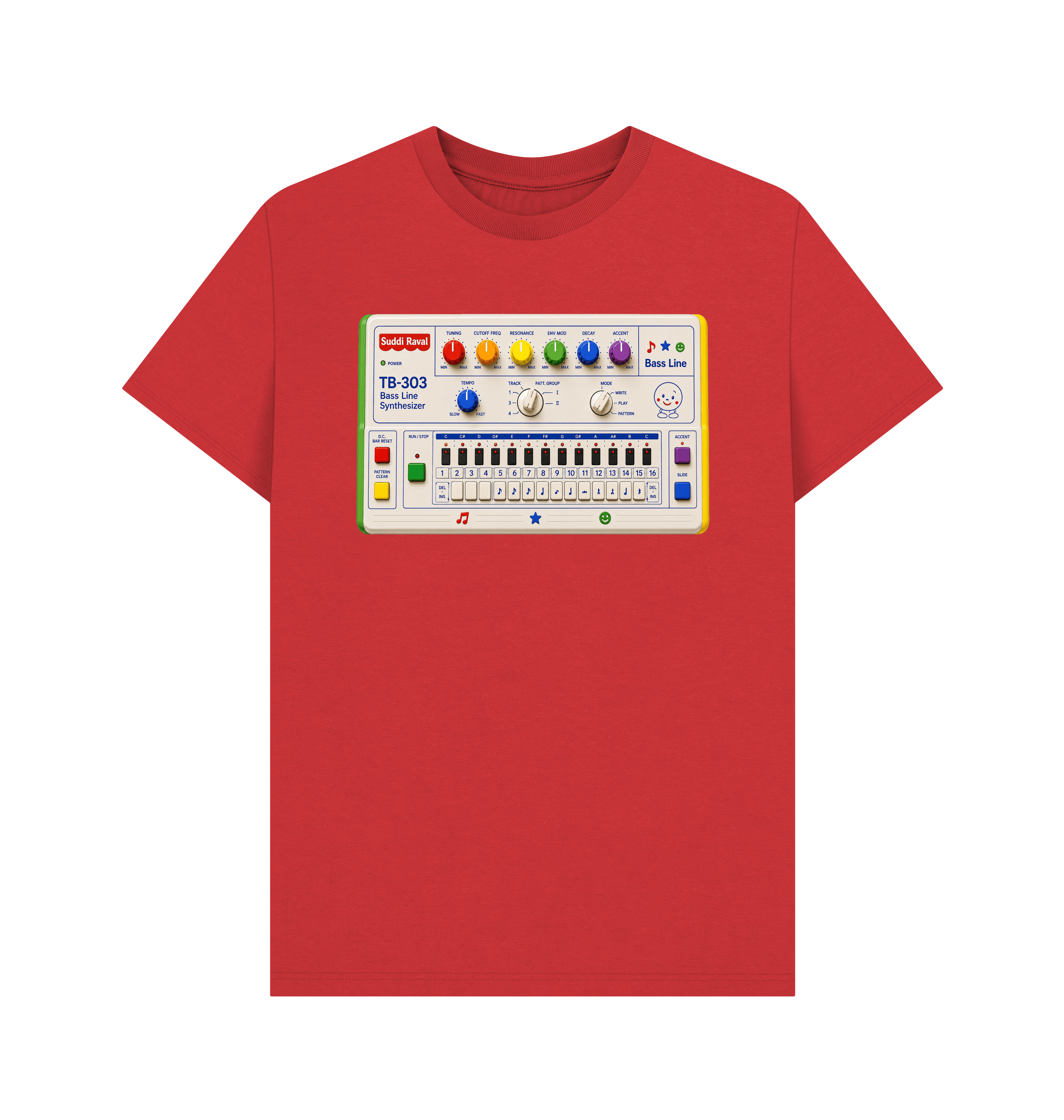Red Printed T-shirt Front