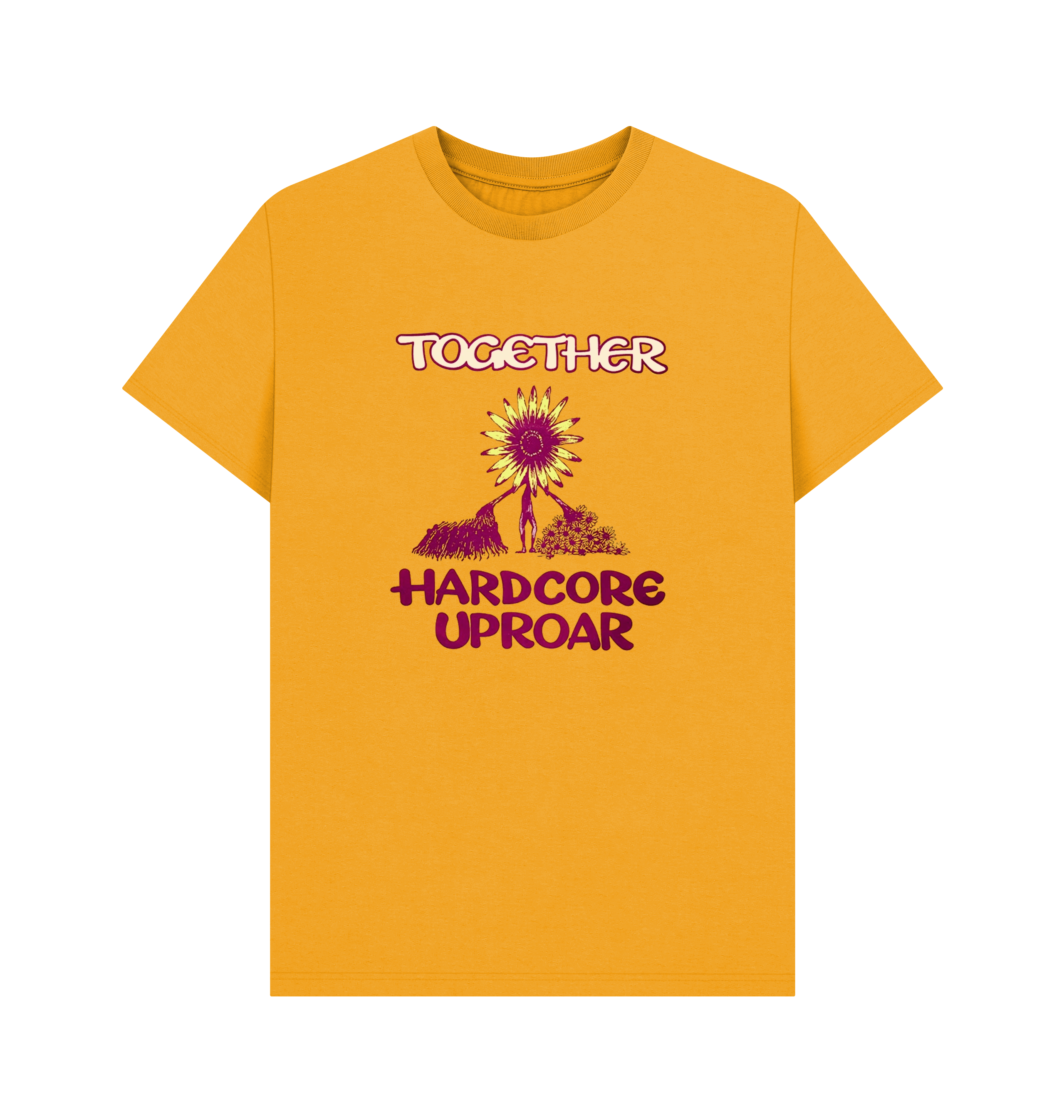 Mustard Printed T-shirt Front