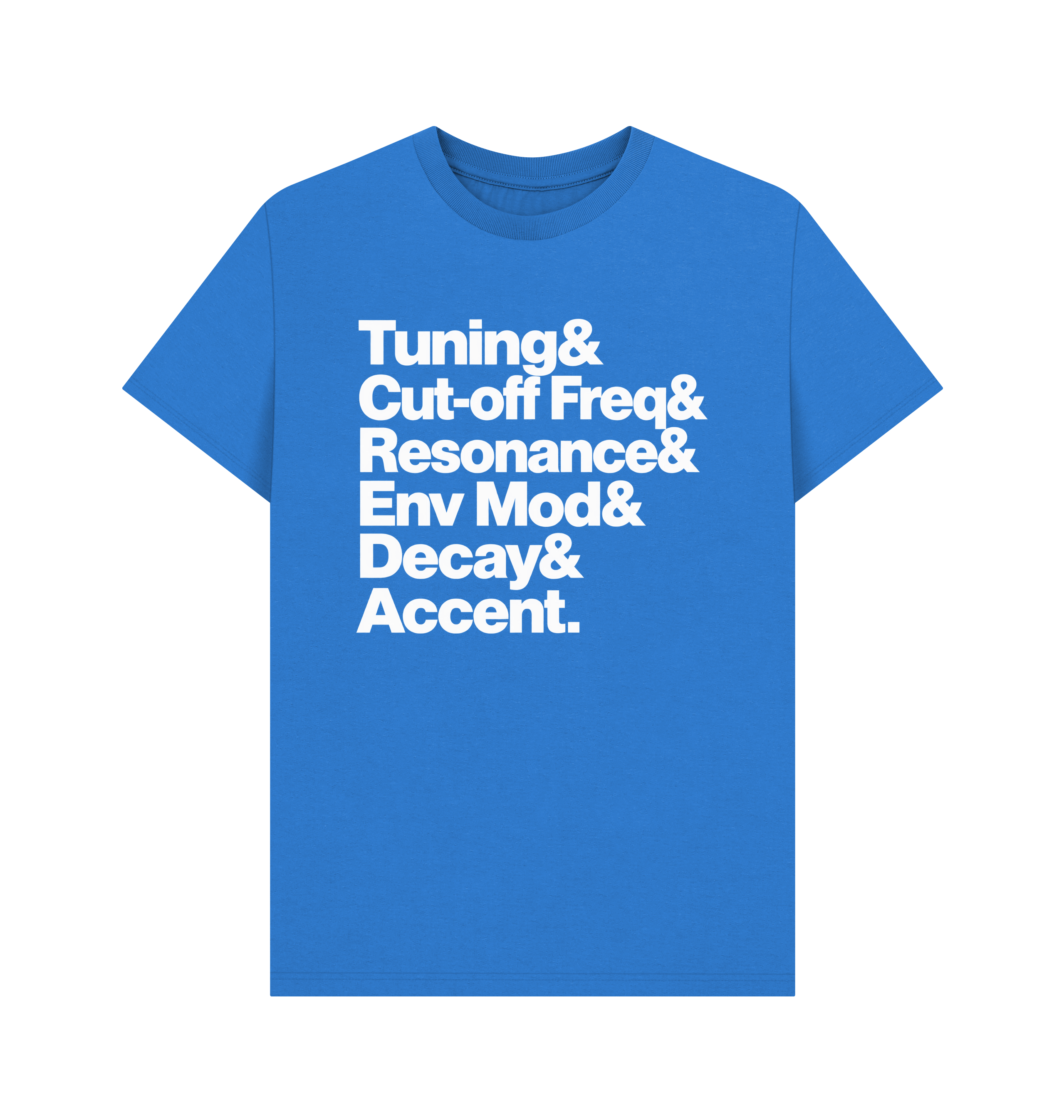 Bright Blue Printed T-shirt Front